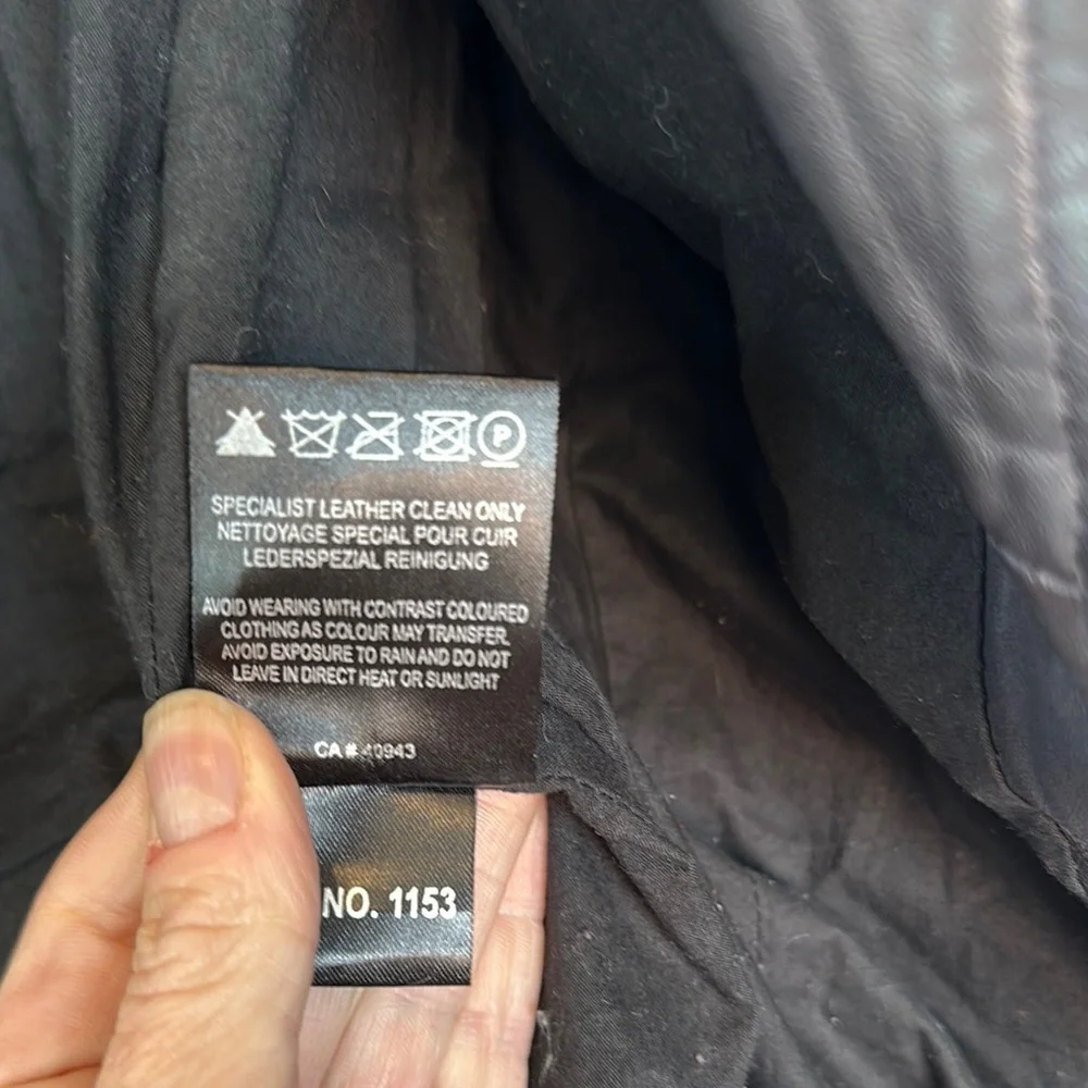 Muubaa Black Leather Biker Jacket - Picture 7 of 7